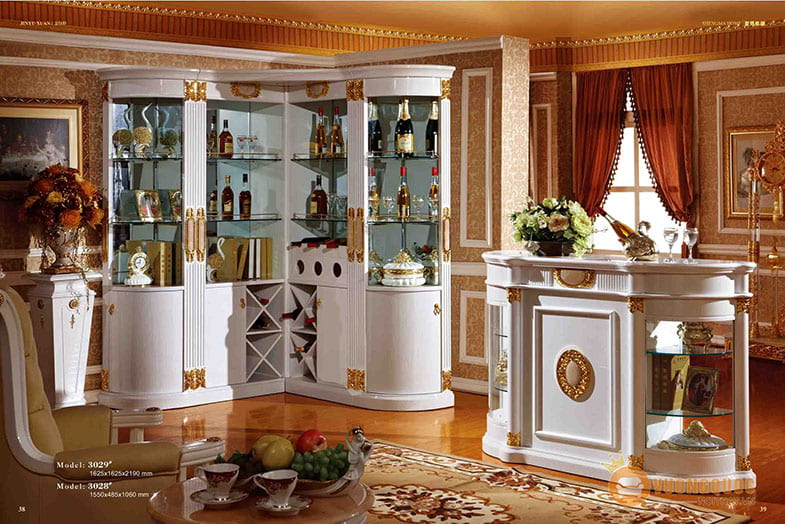 Bỏ túi mẹo chọn tủ rượu cho nội thất cổ điển sang trọng lãng mạn