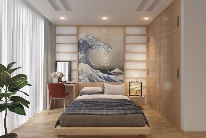 Giường ngủ tối giản phong cách Nhật